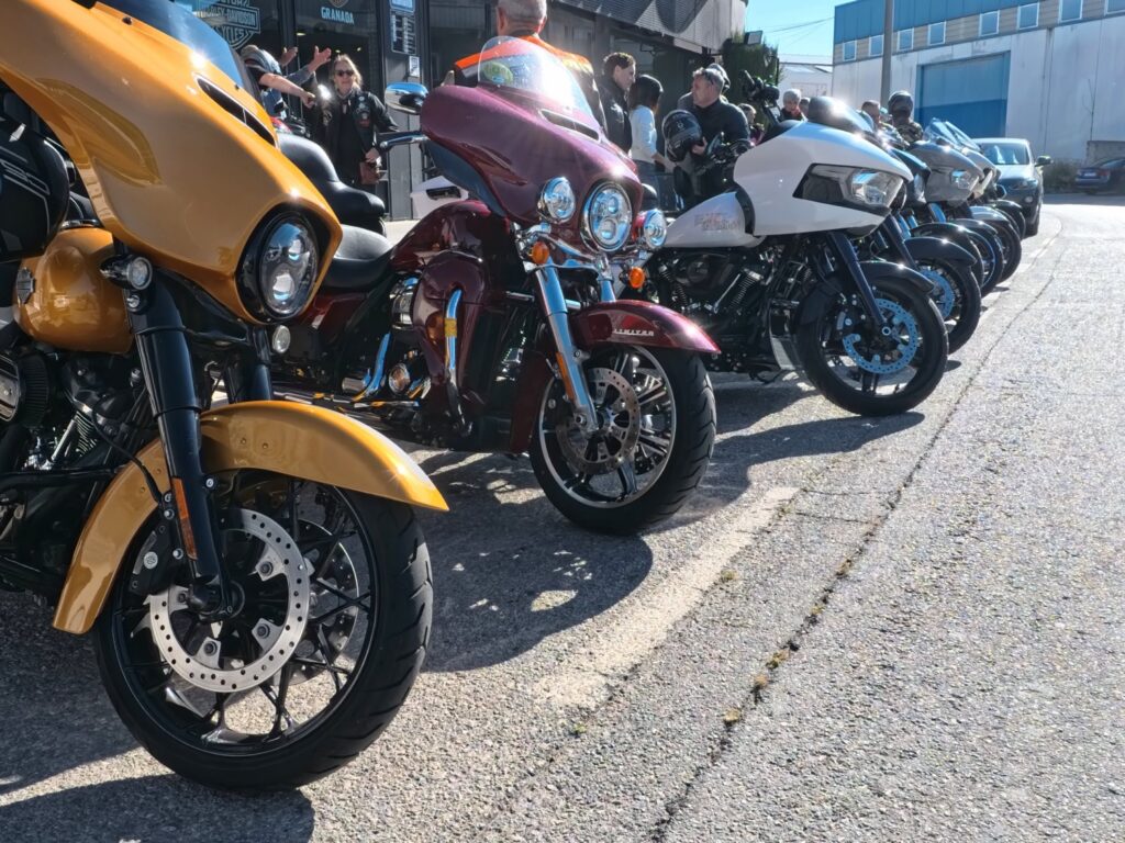Socios del Granada Chapter en el concesionario Harley-Davidson